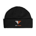 Fit Fam Embroidered Cuff Beanie — Lightweight Knit Winter Hat for Fitness Fans