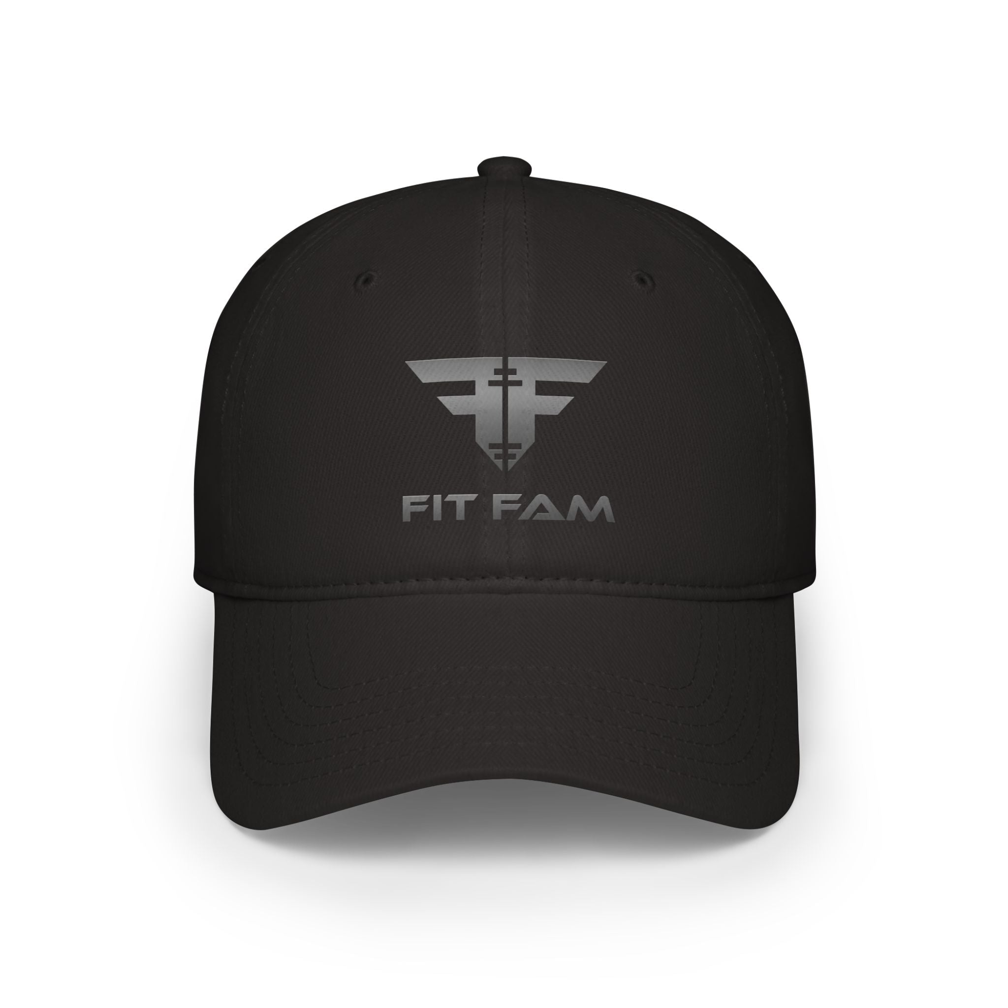 Fit Fam Low-Profile Baseball Cap — Minimalist Athletic Logo Hat